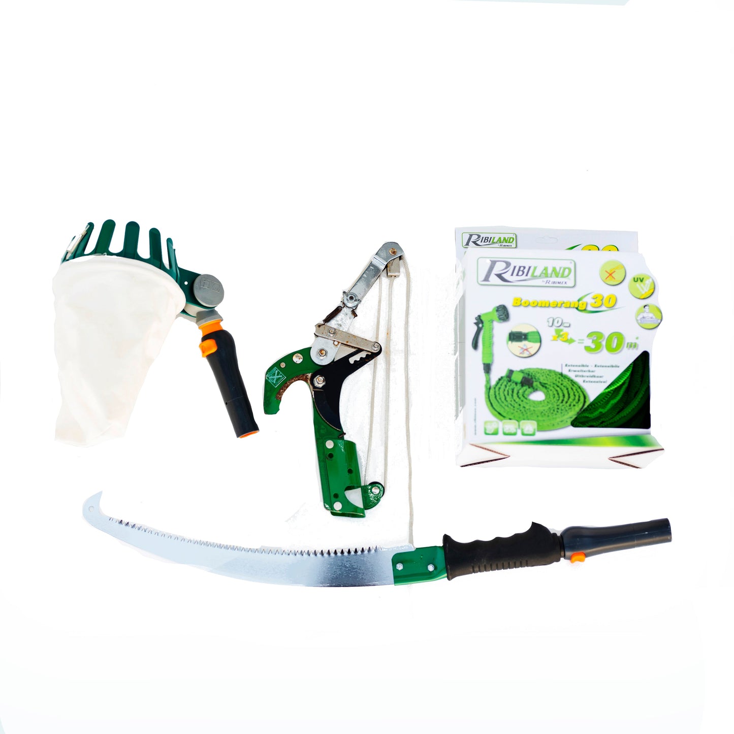Kit limpieza de jardin, para palo telescópico